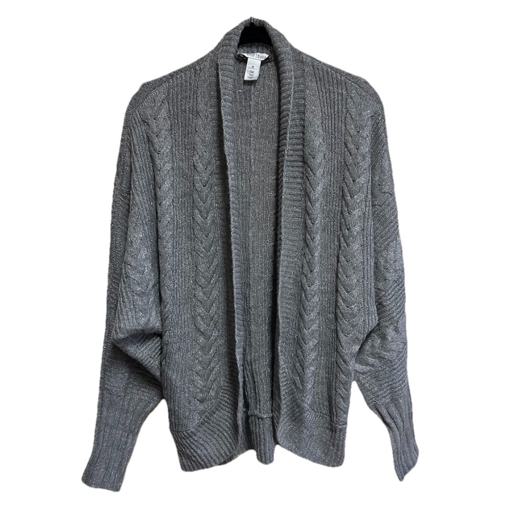 White House Black Market Cocoon Cardigan Sweater Size Medium Gray NEW